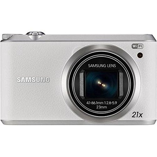 Samsung WB350F White 16MP BSI CMOS 3" TFT LCD 21x Optical Zoom HD Digital Camera, 16GB SD Card and Case